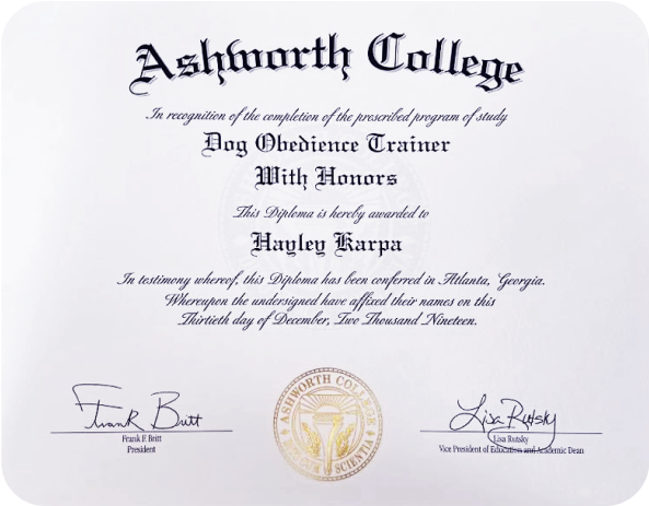 Hayley Karpa Edmonton Alberta Ashworth College Certification